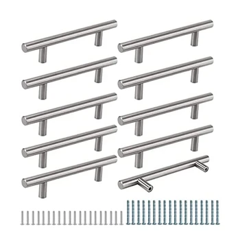 20 Опаковки с разстояние между дупките 128 мм Шкаф Дърпа сребърни дръжки за шкаф Дърпа мебелни дръжки Мат дръжки на чекмеджета