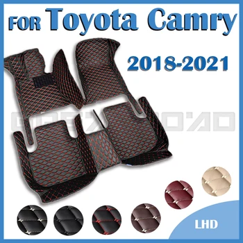 Автомобилни стелки за Toyota Camry Hybrid 2018 2019 2020 2021 Потребителски автоматично накладки за краката Автомобилни килими и Аксесоари за интериора